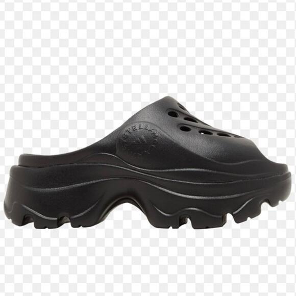 New Women’s Adidas X Stella McCartney Clog Triple Black Size 10W GW2050 - Picture 4 of 11